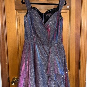 Blondie Nites Blue/Purple Shimmer Homecoming Dress